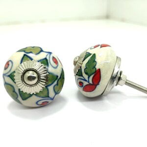 Handpainted Ceramic Pumpkin Knobs - Multicolor Kitchen Cabinet Hardware image 8