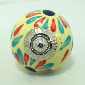 Yellow Mango Yellow Hand-Painted Ceramic Knobs, Kitchen Cabinet Pulls image 15