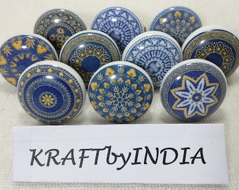 Flat Ceramic Door Knobs Kitchen Cabinet Drawer Knobs Vintage Knobs Ceramic Door Knobs Drawer Knobs Drawer Pulls