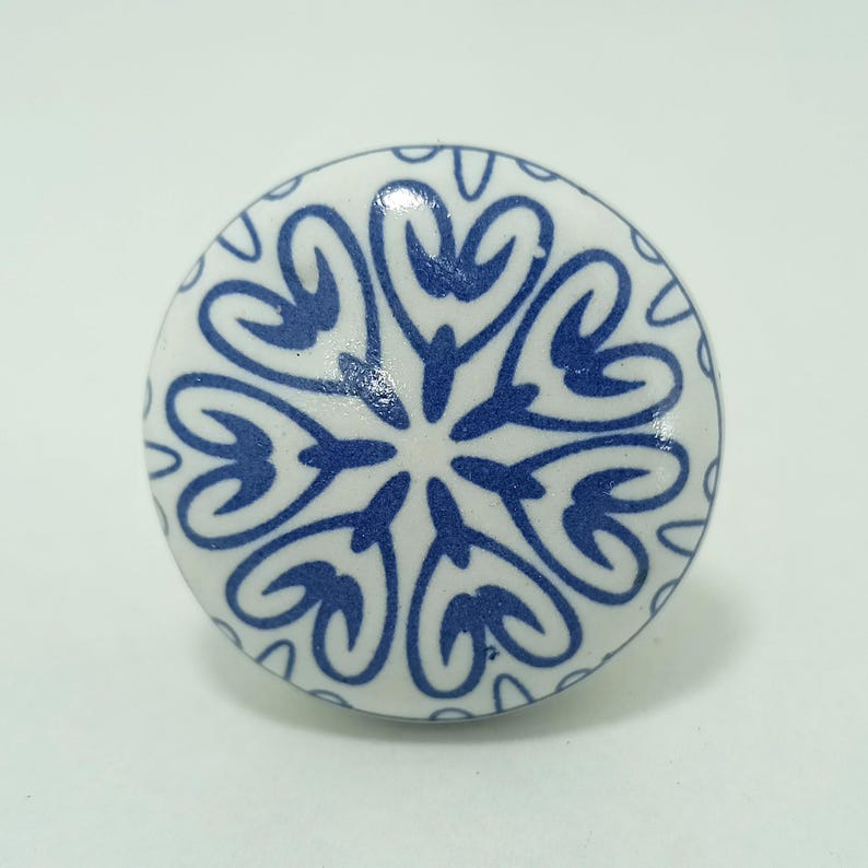 Mandala Pattern Ceramic Knobs | Bohemian Drawer Pulls | Cupboard Door Handles | Home Decor Hardware image 14