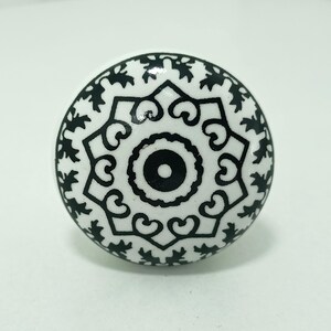 Mandala Pattern Ceramic Knobs | Bohemian Drawer Pulls | Cupboard Door Handles | Home Decor Hardware image 9