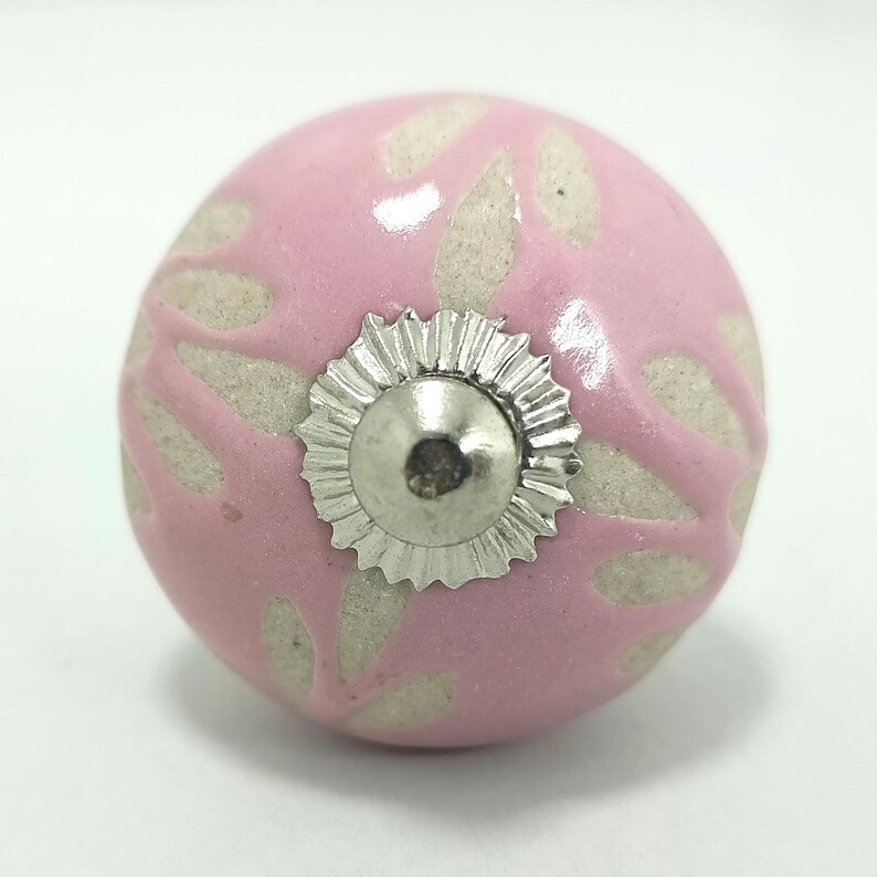 Vintage Knäufe Keramik | Pastell Blumen Schrankgriffe | Landhaus Dekor Bild 5