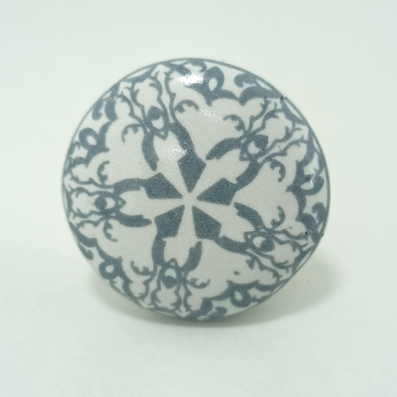 Mandala Pattern Ceramic Knobs | Bohemian Drawer Pulls | Cupboard Door Handles | Home Decor Hardware image 20