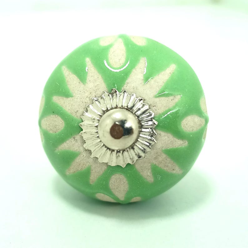 Vintage Knäufe Keramik | Pastell Blumen Schrankgriffe | Landhaus Dekor Bild 11