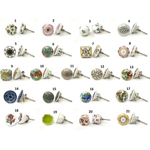 セラミックキャビネットハンドル | ヴィンテージスタイルのドアプル