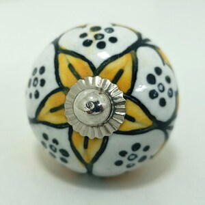 Yellow Mango Yellow Hand-Painted Ceramic Knobs, Kitchen Cabinet Pulls image 17
