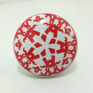 Mandala Pattern Ceramic Knobs | Bohemian Drawer Pulls | Cupboard Door Handles | Home Decor Hardware image 5