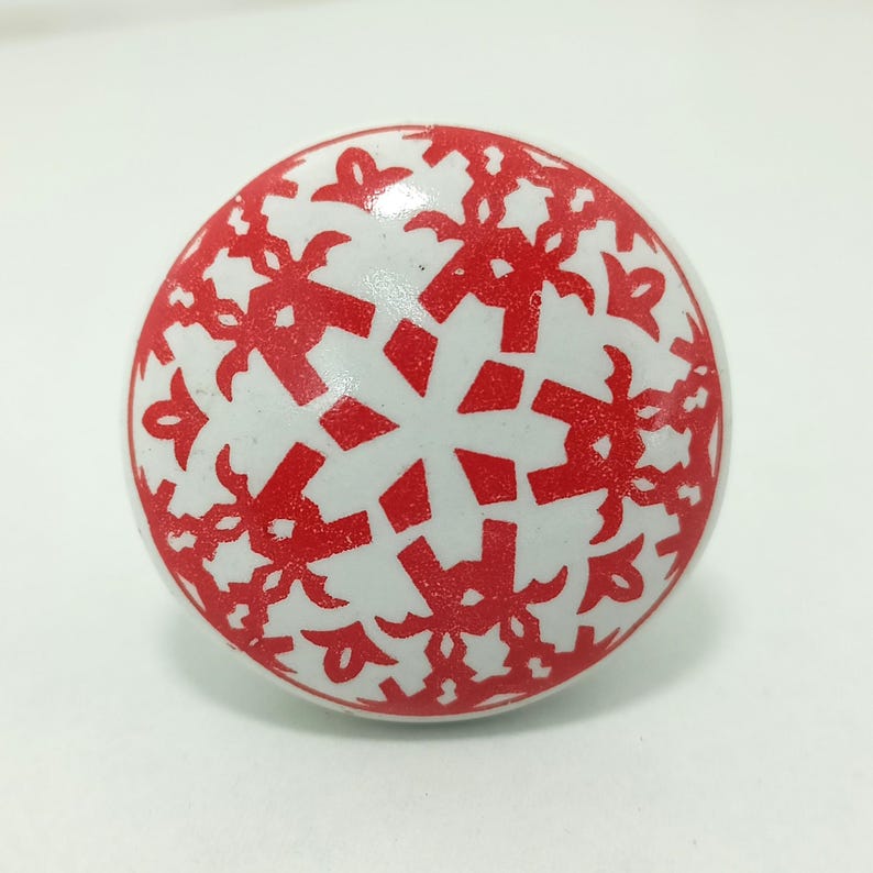 Mandala Pattern Ceramic Knobs | Bohemian Drawer Pulls | Cupboard Door Handles | Home Decor Hardware image 5