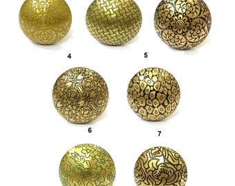 Pomelli decorativi in ottone dorato, maniglie per cassetti di mobili da cucina