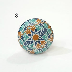 Multicolor Ceramic Cabinet Knob, Decorative Drawer Pull Style 3