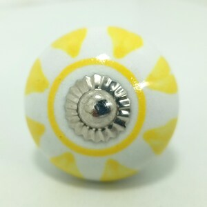 Yellow Mango Yellow Hand-Painted Ceramic Knobs, Kitchen Cabinet Pulls image 9