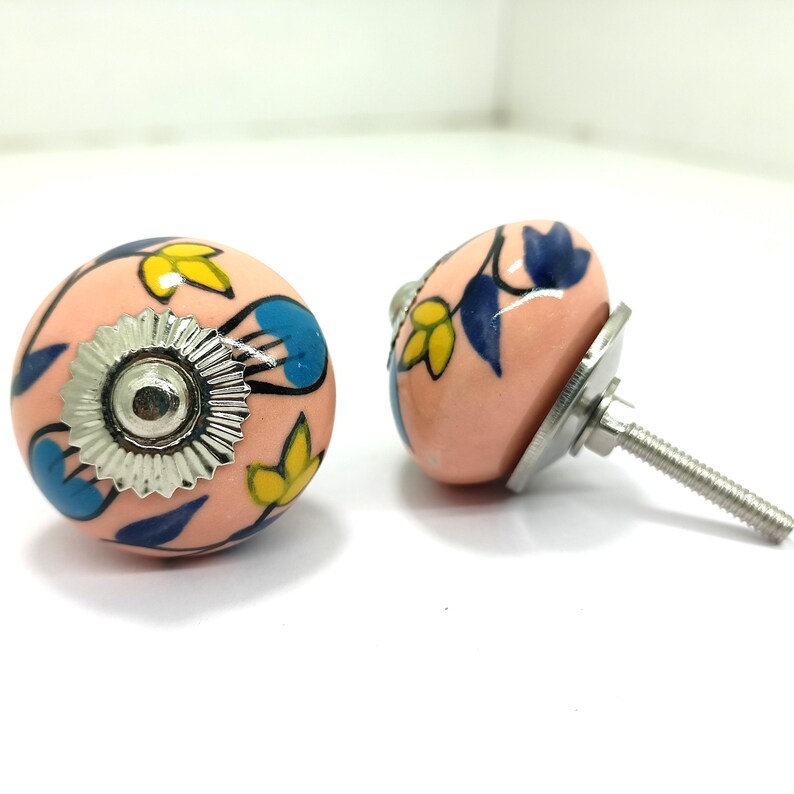 Handpainted Ceramic Pumpkin Knobs - Multicolor Kitchen Cabinet Hardware image 11