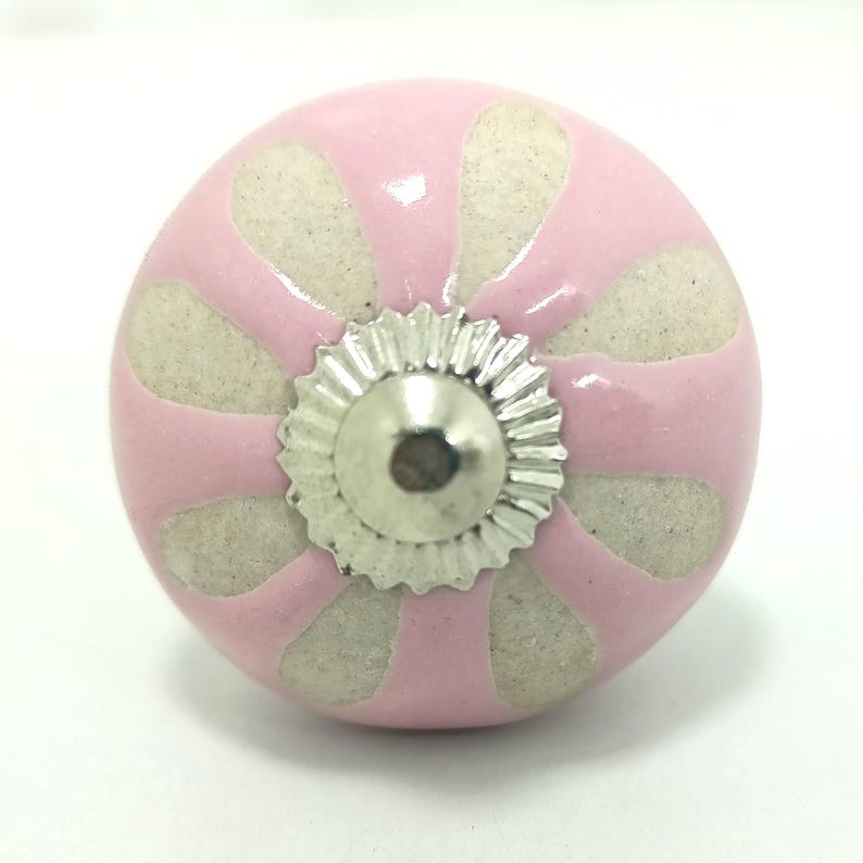 Vintage Knäufe Keramik | Pastell Blumen Schrankgriffe | Landhaus Dekor Bild 2