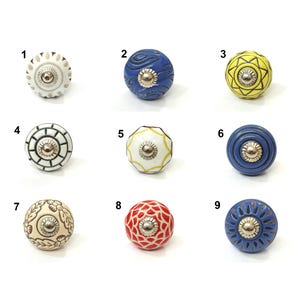 Pomello per mobile in ceramica vintage, maniglia decorativa per cassetto (1,5 pollici)