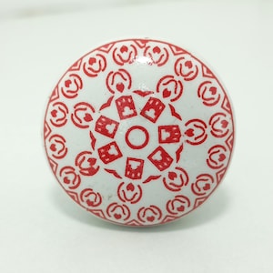 Mandala Pattern Ceramic Knobs | Bohemian Drawer Pulls | Cupboard Door Handles | Home Decor Hardware image 3