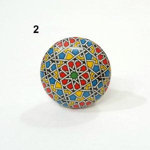 Multicolor Ceramic Cabinet Knob, Decorative Drawer Pull Style 2