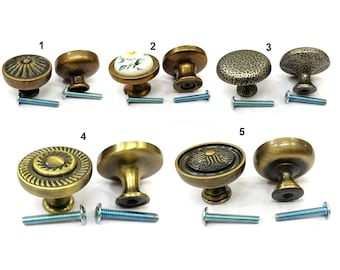 Pomelli per mobili in ottone, maniglie decorative per cassetti, maniglie per armadi