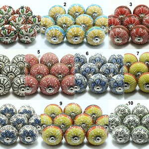 Emboss Ceramic Knobs Kitchen Cabinet Knobs Drawer Pulls Cupboard Knobs Decorative Knobs Drawer Knobs Hand Painted Knobs