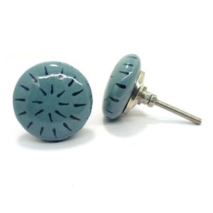 Grauer Keramik Knauf, Schrank Schublade Hardware