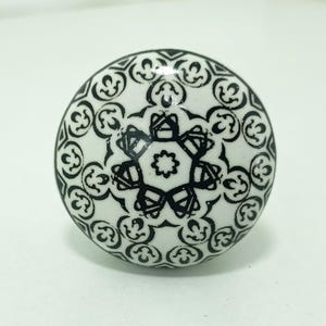 Mandala Pattern Ceramic Knobs | Bohemian Drawer Pulls | Cupboard Door Handles | Home Decor Hardware image 6