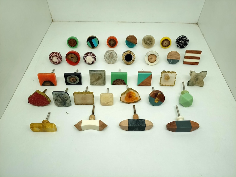 Perillas decorativas de resina para gabinetes y cajones imagen 2