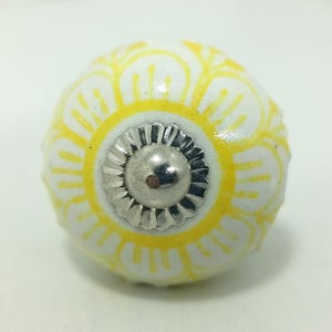 Yellow Mango Yellow Hand-Painted Ceramic Knobs, Kitchen Cabinet Pulls image 11