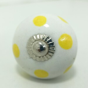 Yellow Mango Yellow Hand-Painted Ceramic Knobs, Kitchen Cabinet Pulls image 8