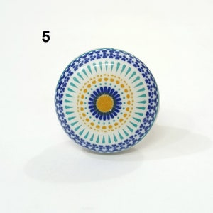 Multicolor Ceramic Cabinet Knob, Decorative Drawer Pull Style 5