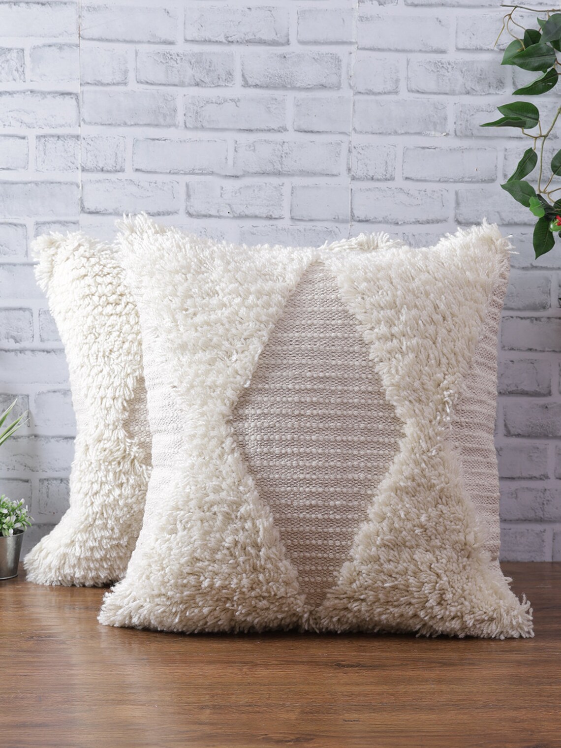 Ivory Color Handmade Cotton 20 X 20 Pillow Cover Sofa Pillow Etsy