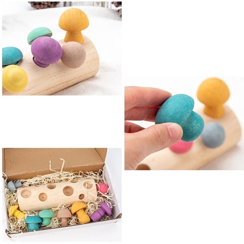 Vaguelly Montessori Perlen Spielzeug - Holz Lernspielzeug Für Feinmotorik