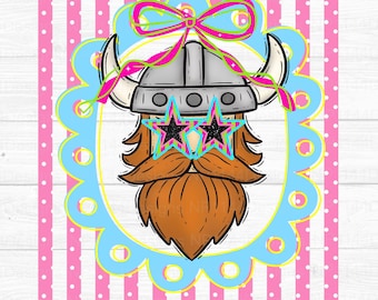 Striped School Spirit PNG, Preppy Vikings png, Preppy School mascot png, Trendy Striped, Girly png, Coquette Bow design, Instant Download