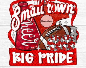 Team Spirit Coquette Bow PNG: Football and Cheer Design (Digital Download)