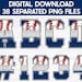 Baseball Navy Blue and Silver Alphabet Bundle PNG, Sublimation Letters ...