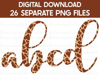 Striped Fur Animal Skin High Quality The Wild Set 7 Digital Alphabet by AwesomeScrapper 300 DPI PNGs Black and Orange Wildlife