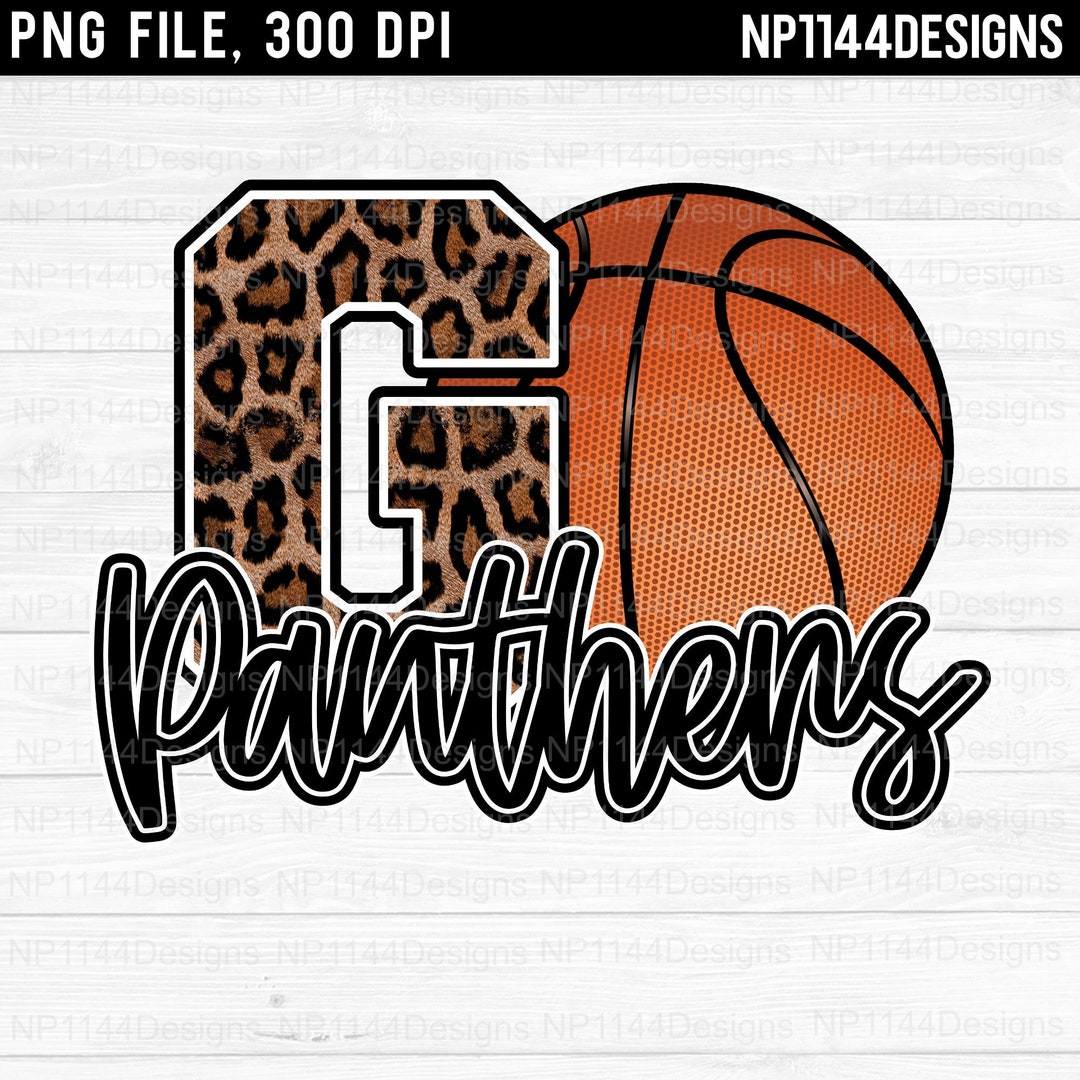 Go Panthers Basketball PNG, Panthers Basketball, Leopard Print