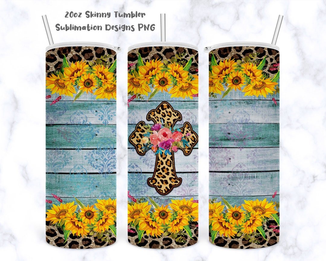 Artofy Gartenflagge - Mit Spruch 'With God All Things Are Possible', Religiöses Kreuz & Sonnenblumen Design