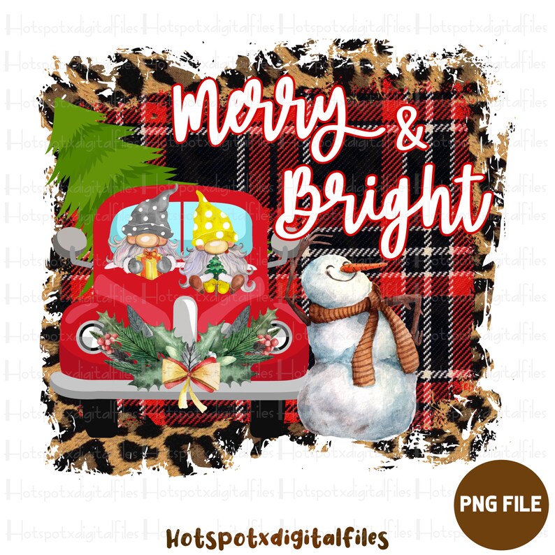 Download Merry and Bright PNG Christmas sublimation designs ...