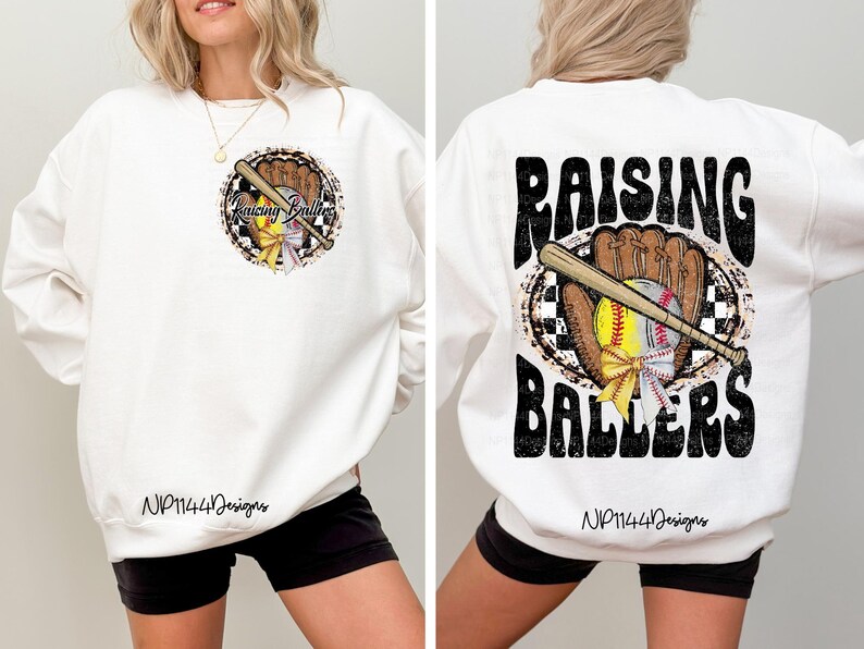 Raising Ballers PNG: Baseball Softball Mom Design (digital Download) - Etsy