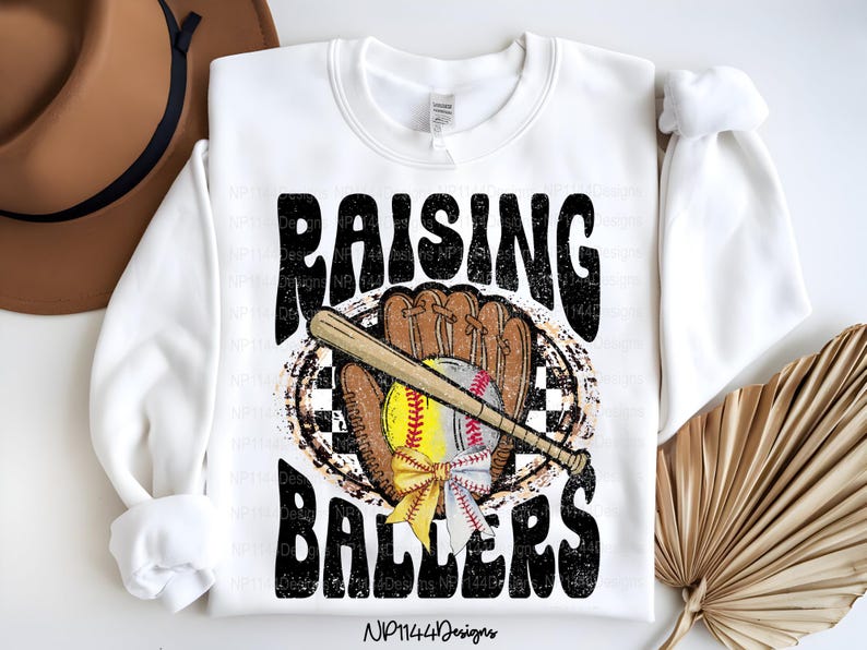 Raising Ballers PNG: Baseball Softball Mom Design (digital Download) - Etsy