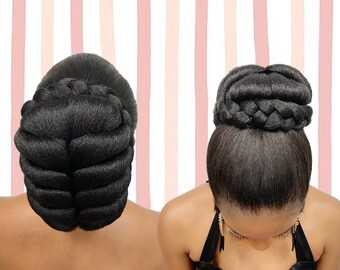 Cristoli Hair Bun "BELINDA" for Natural Hair African American Updo Black Hairstyles