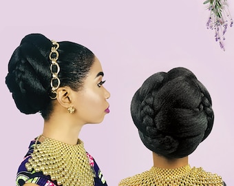 Cristoli Hair Bun "FATIMA" for Natural Hair African American Updo Black Hairstyles