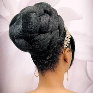 Cristoli Hair Bun "STEPHY" for Natural Hair African American Updo Black Hairstyles
