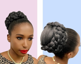 Cristoli Hair Bun "ELIA" for Natural Hair African American Updo Black Hairstyles