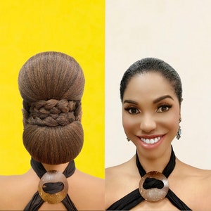 Cristoli Hair Bun "PETUNA" for Natural Hair African American Updo Black Hairstyles