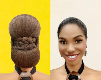 Cristoli Hair Bun "PETUNA" for Natural Hair African American Updo Black Hairstyles