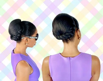Cristoli Hair Bun "EMILIA" for Natural Hair African American Updo Black Hairstyles
