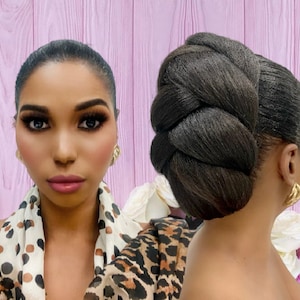 Cristoli Hair Bun "LARA" for Natural Hair African American Updo Black Hairstyles