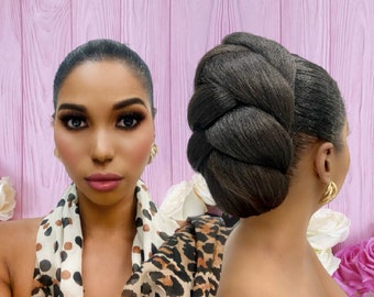 Cristoli Hair Bun "LARA" for Natural Hair African American Updo Black Hairstyles