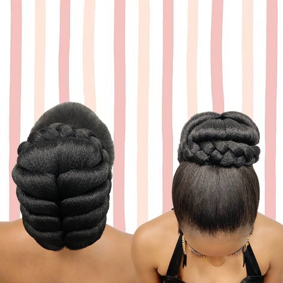 Twisted Buns on NATURAL HAIR | Style Your Hair in 15 Minutes - YouTube