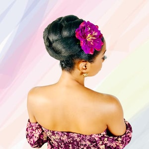 Cristoli Hair Bun &quot;HARLOW&quot; for Natural Hair African American Updo Black Hairstyles